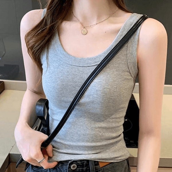 Tiktok Popular Versatile Anti-Exposure Sleeveless Inner Camisole for Women, Summer Slim-Fit Outerwear Korean Style